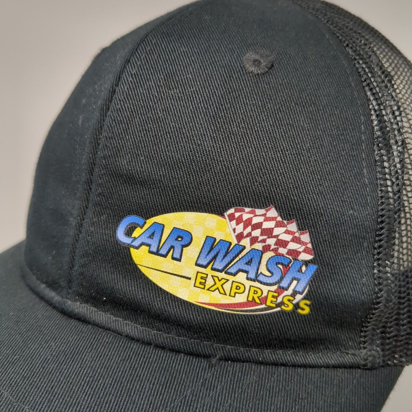 Car Wash Express Snapback Trucker Hat Black One Size Mesh Back 6 Panel