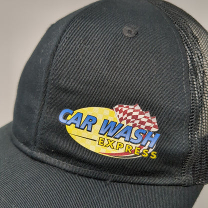 Car Wash Express Snapback Trucker Hat Black One Size Mesh Back 6 Panel