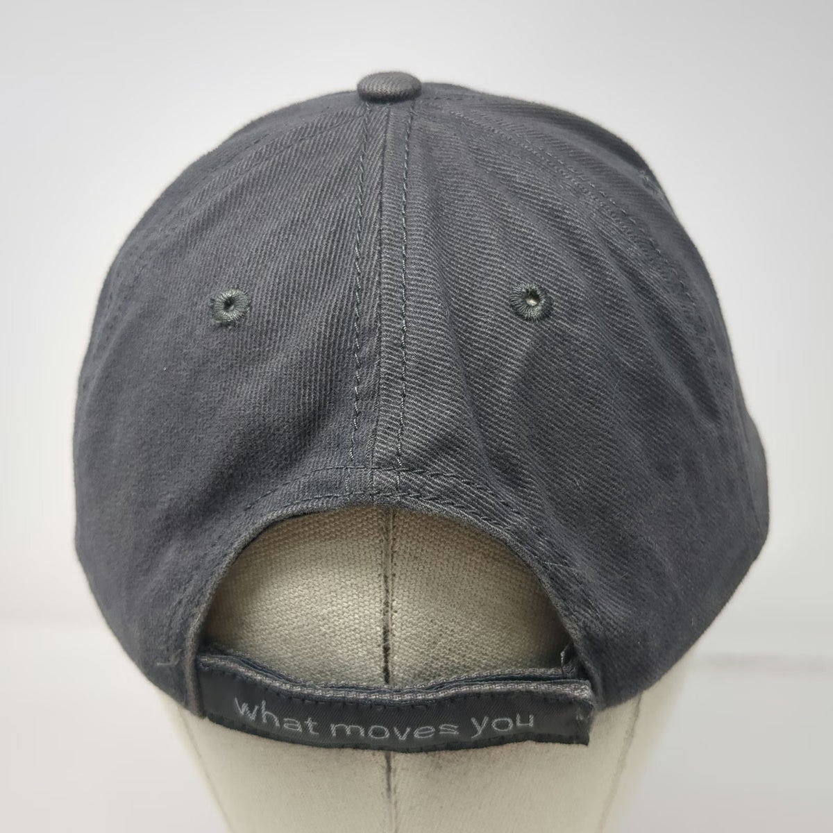 Scion Baseball Cap Gray One Size What Moves You Logo Slogan Strapback Hat Cotton