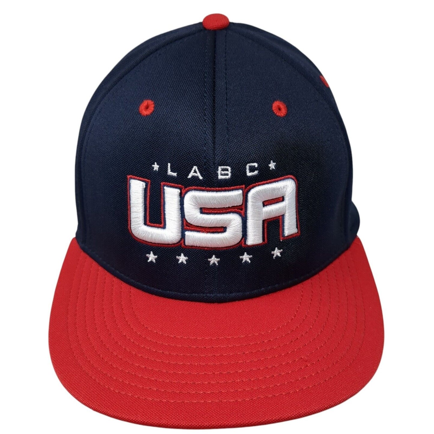 LABC USA Fitted Hat Multi Medium Embroidered Colorblock The Game
