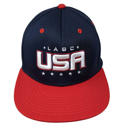 LABC USA Fitted Hat Multi Medium Embroidered Colorblock The Game