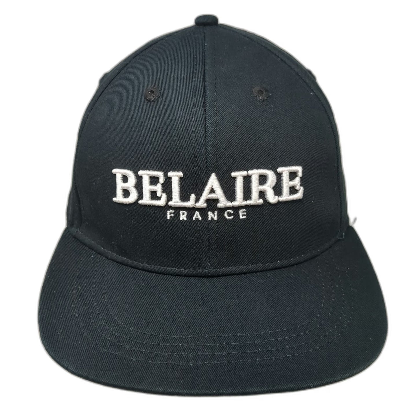 Luc Belaire Snapback Hat Black One Size Flat Brim France Embroidered Logo Wine
