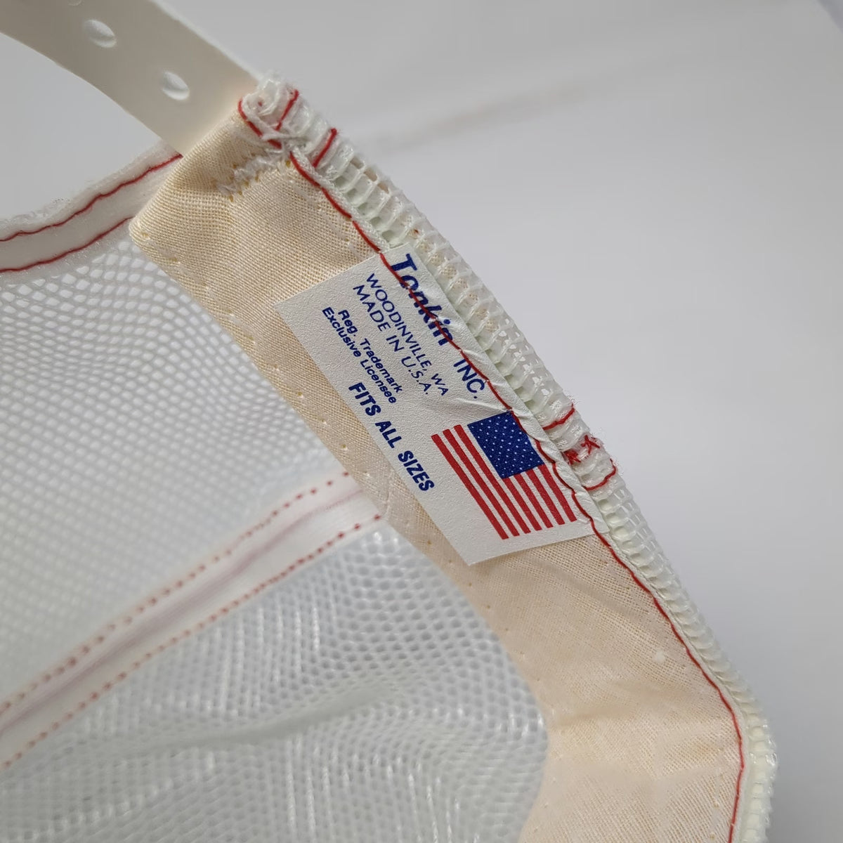 Tonkin Trucker Hat Red White One Size Consolidated Freightways CF Patch USA