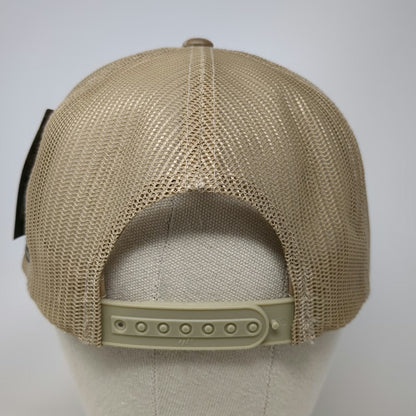 Yupoong Trucker Hat Brown One Size MultiCam Arid Camo American Flag Mesh