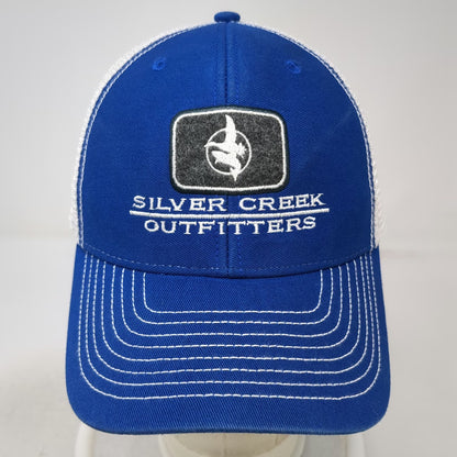 Ouray Silver Creek Outfitters Fishing Trucker Hat Blue White One Size Snapback