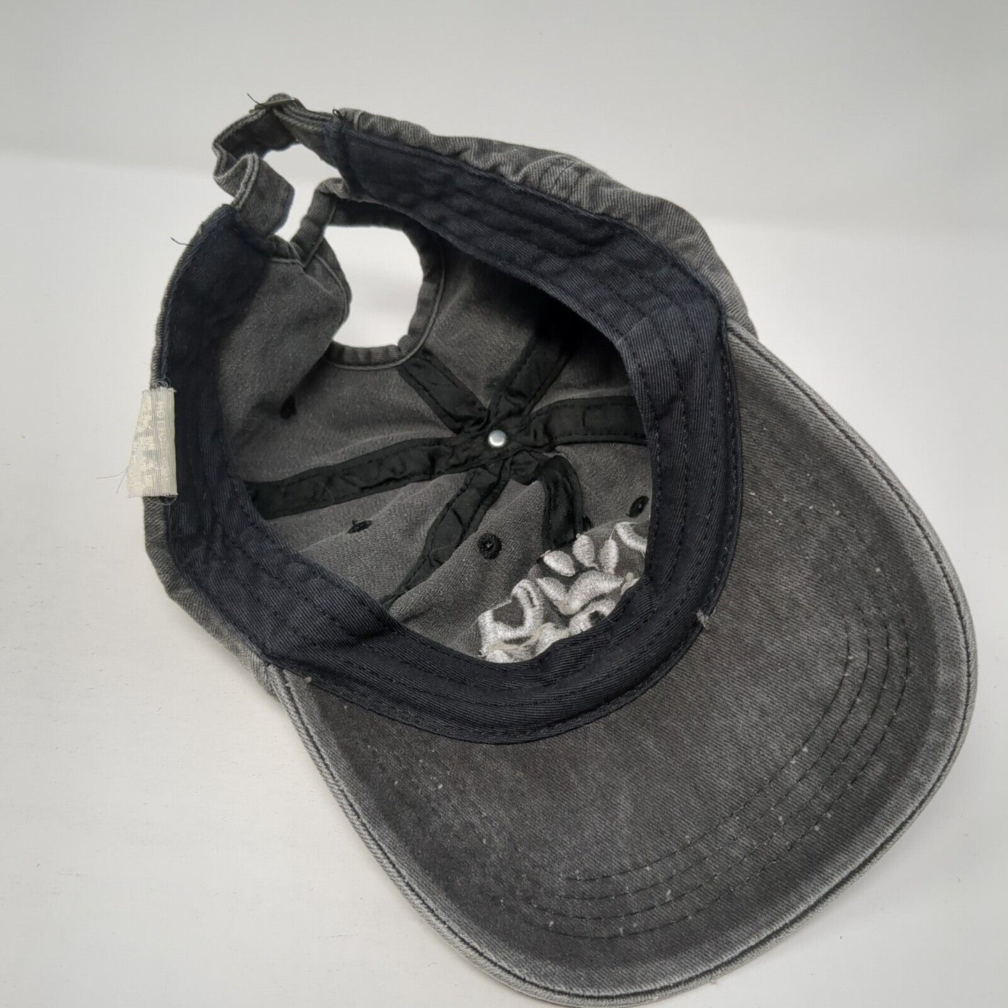Dog Mom Ponyback Slideback Hat Gray One Size Adjustable Embroidered Cotton