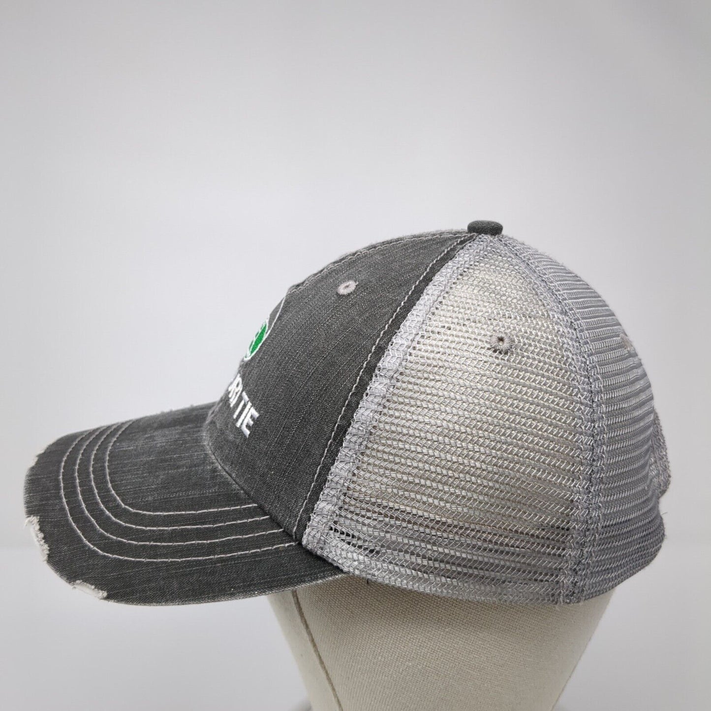 Missouri Tie Strapback Mesh Back Trucker Hat Gray One Size Adjustable