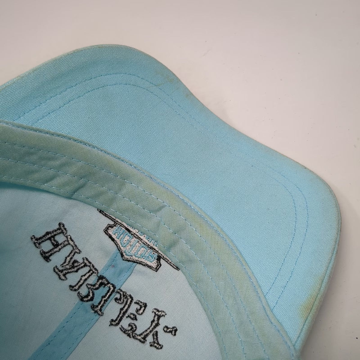 Harley-Davidson Blue Baseball Cap One Size Wings Embroidery Brim Slideback Hat