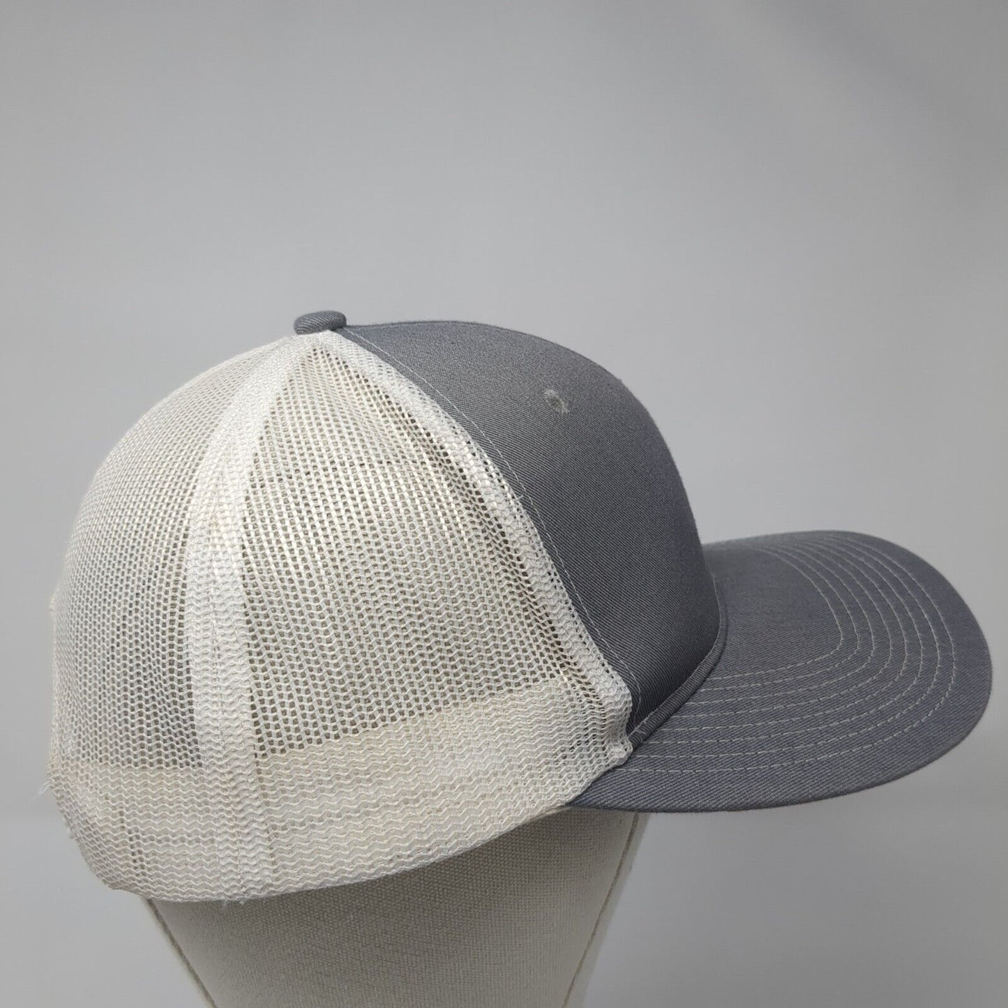 EB Snapback Trucker Hat Gray One Size Adjustable Mesh Back Port Authority