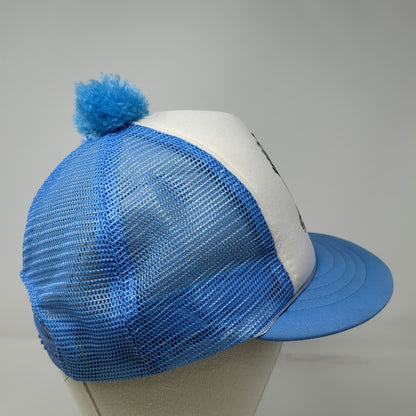 Ad Wear Trucker Hat Blue OS Pom-Pom Daniels Small Engine Repair Nampa ID Vintage