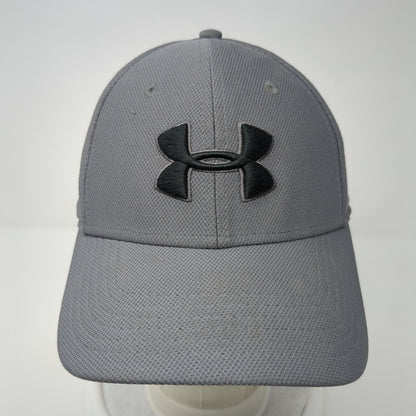 Under Armour Blitzing Fitted Hat Gray L/XL Stretch UA Classic Fit