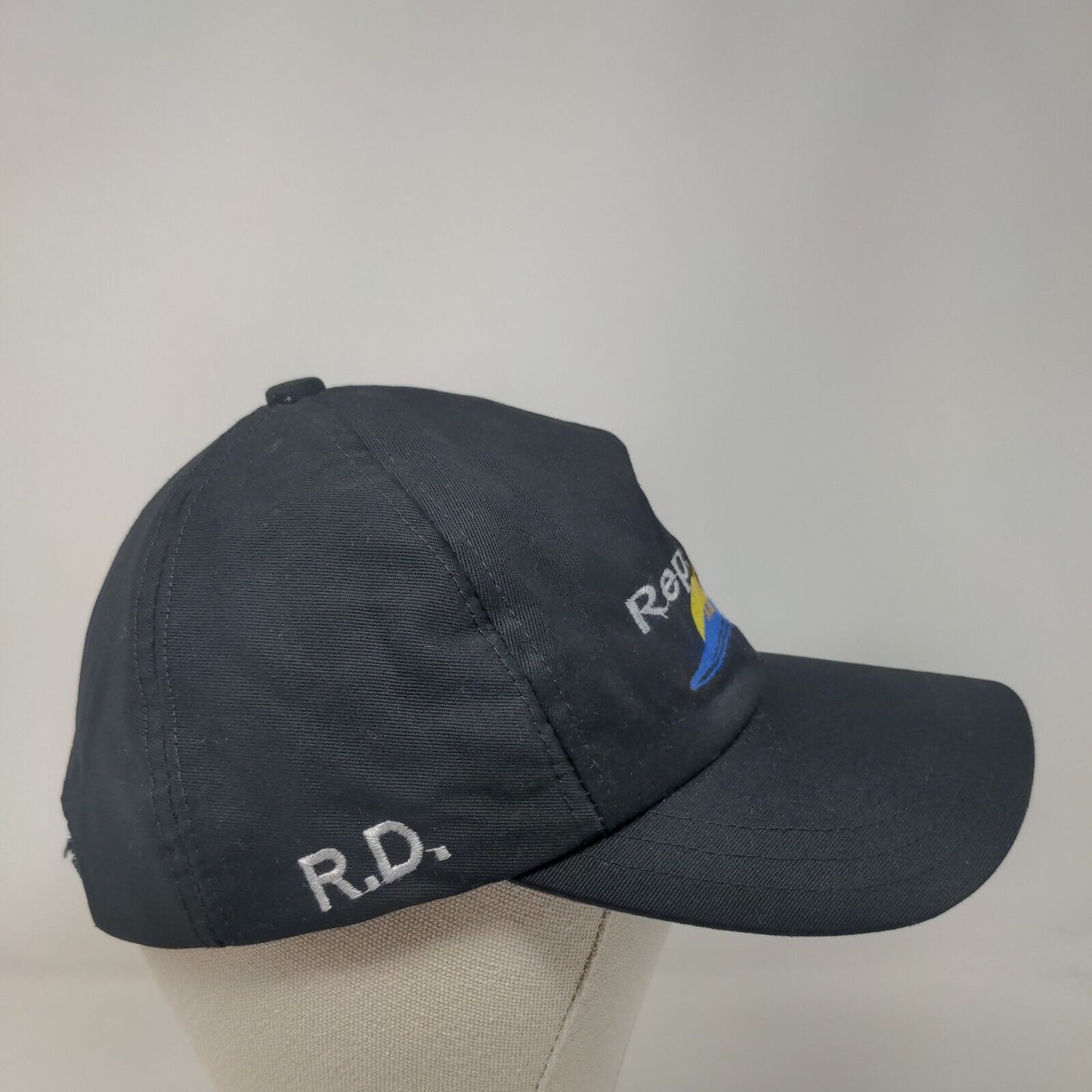 Rep. Dominicana Strapback Hat Black One Size Embroidered Tropical Island