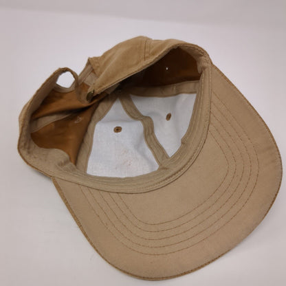 Unbranded Slideback Hat Brown One Size Solid 6 Panel Vent Holes Blank