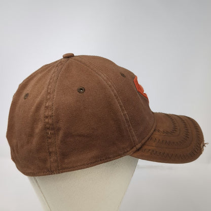 DC Comics Superman Baseball Cap Brown OSFM Orange Logo A-Flex Stretch Fitted Hat