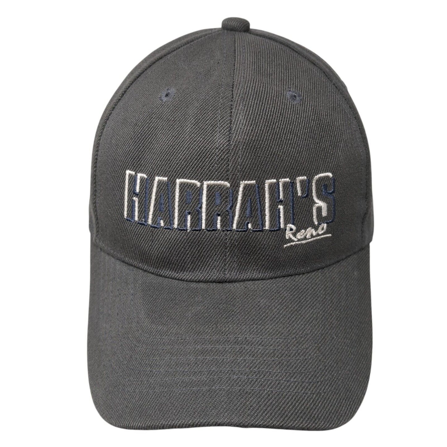 Harrah's Reno Strapback Hat Gray One Size Adjustable Embroidered 6 Panel