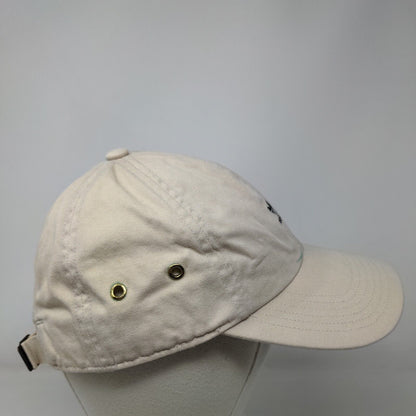 Adidas Trefoil Slideback Hat Tan One Size Adjustable Embroidered 6 Panel