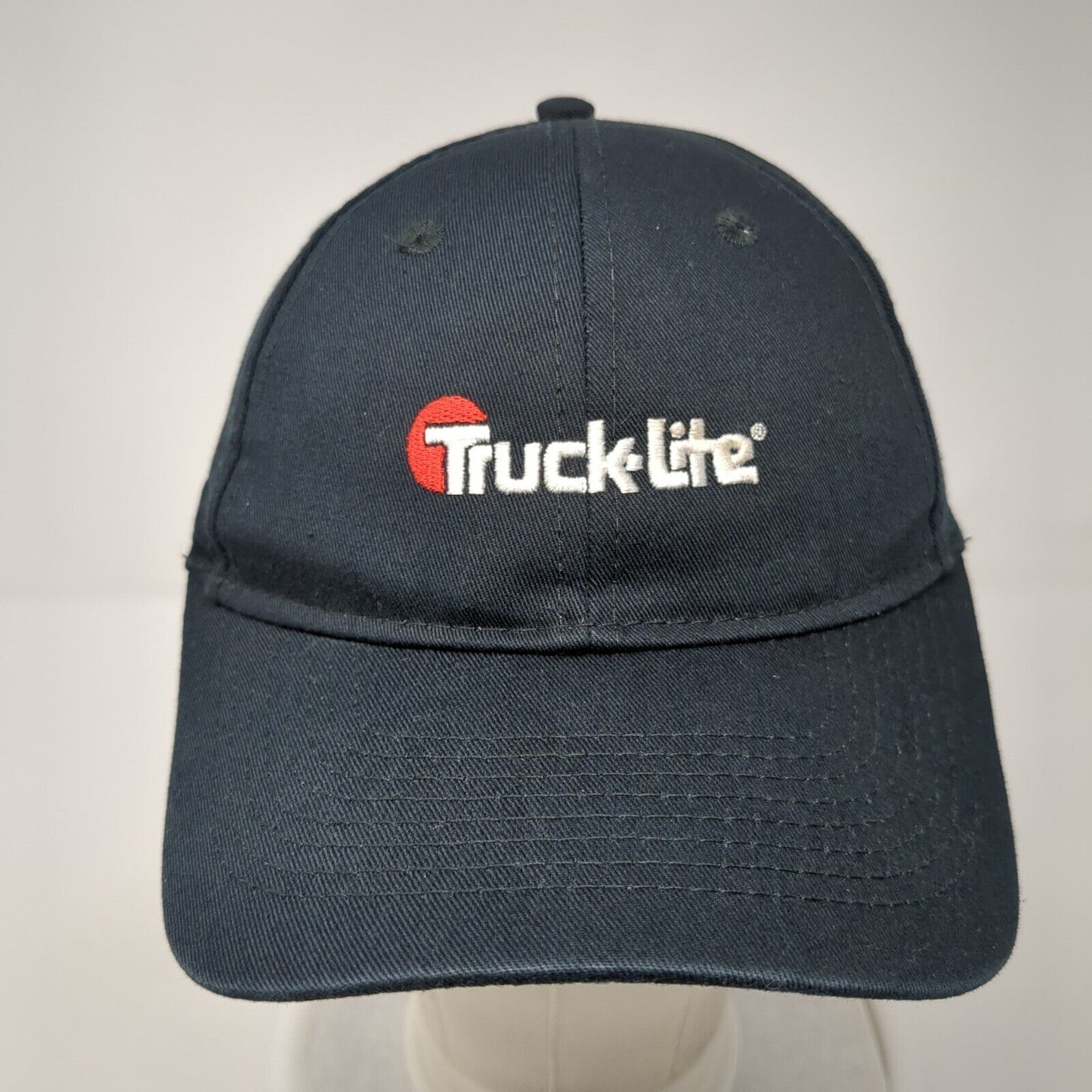 Truck-Lite Strapback Hat Black One Size Adjustable Embroidered Port & Company