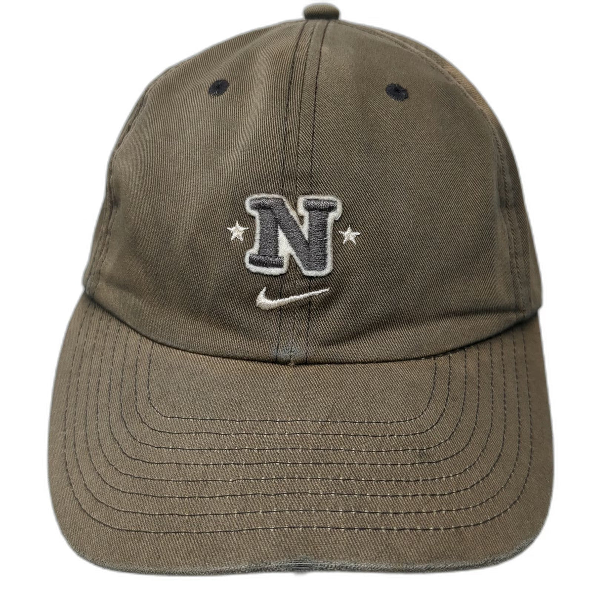 Nike Baseball Cap Brown One Size Athletics Block N Stars Hat Slideback Strap