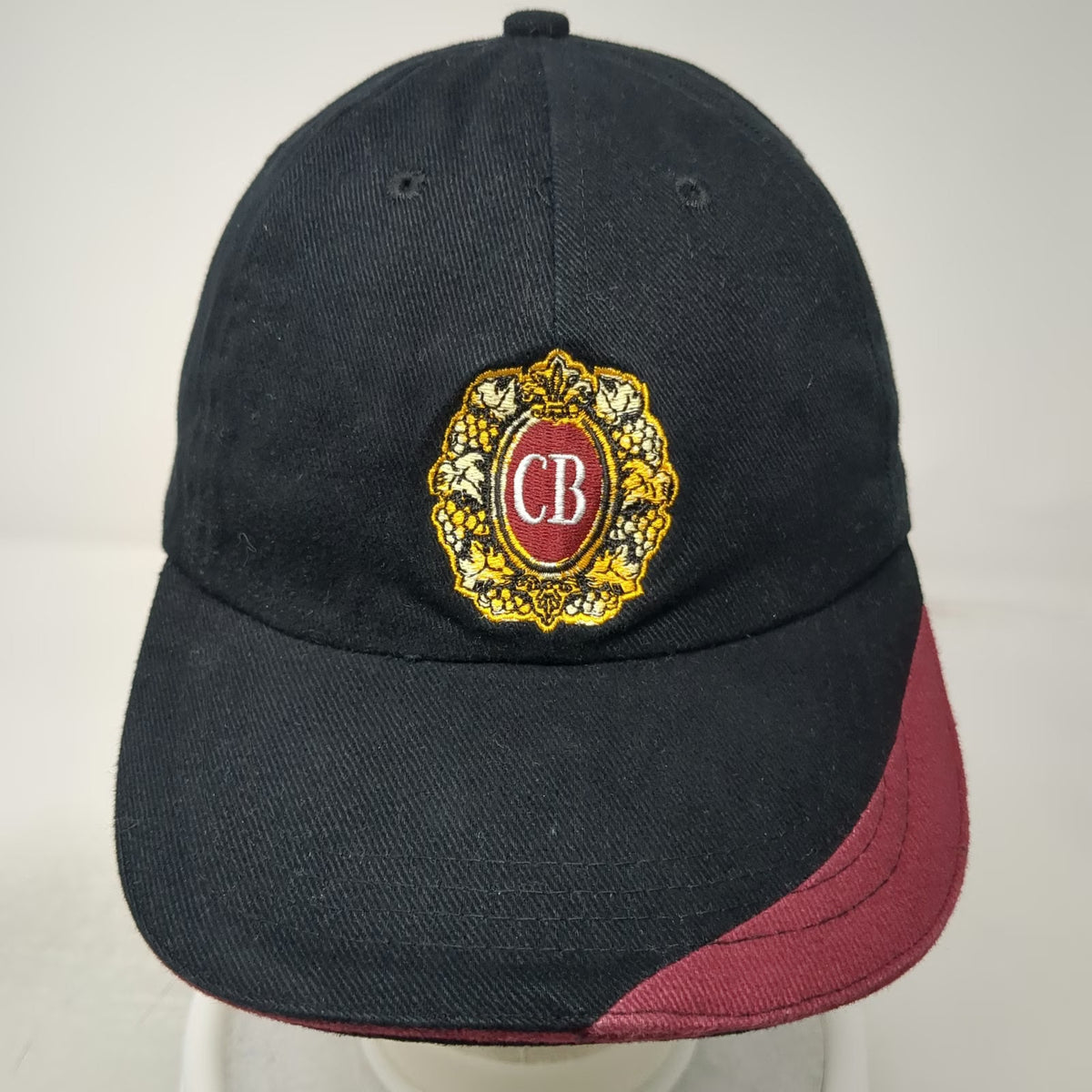 Christian Brothers Brandy Hat Baseball Cap Black Red Gold One Size Strapback