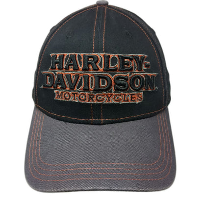 New Era Baseball Cap Black L Harley-Davidson Motorcycles Fitted Hat Stretch Fit