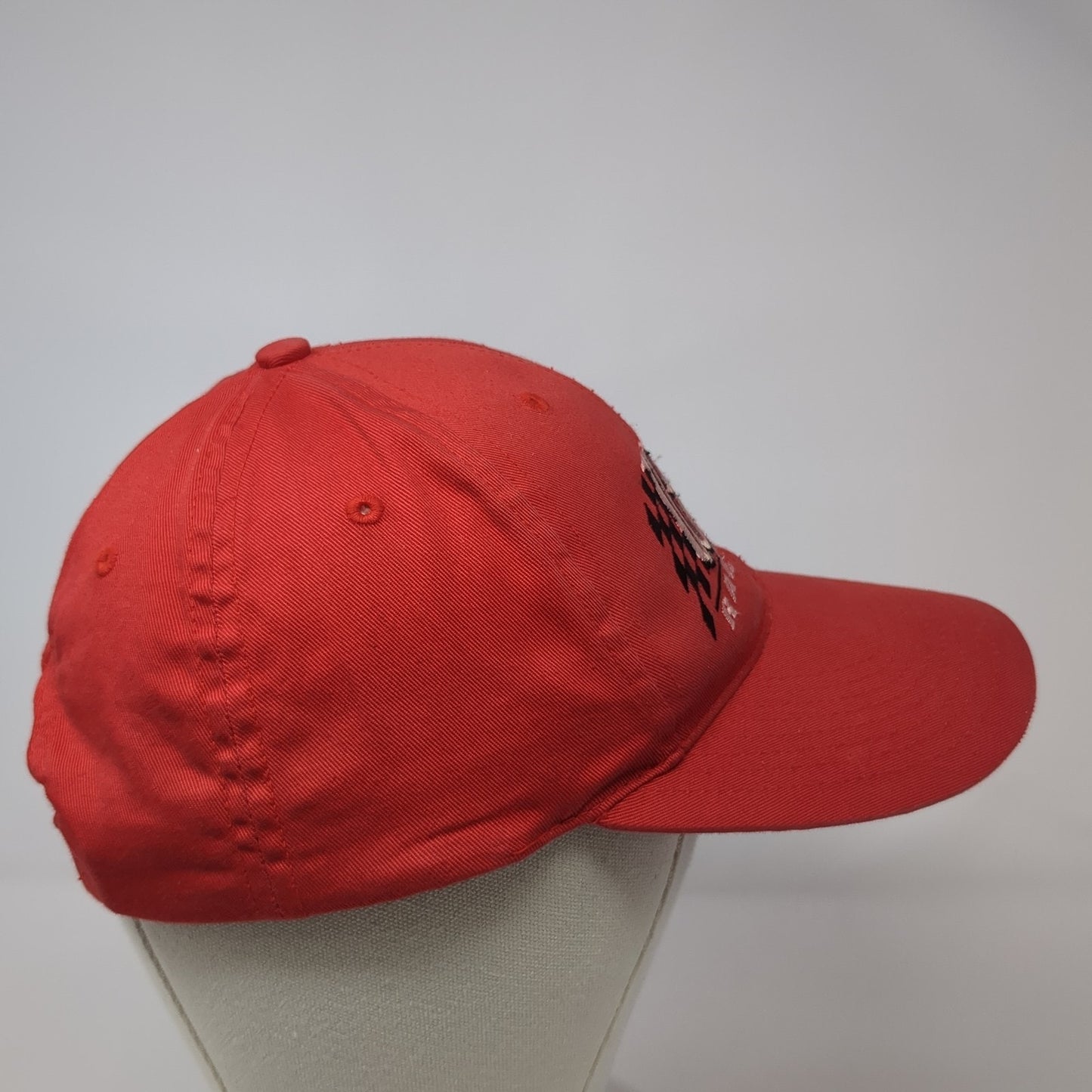 Bud Racing Snapback Hat Red One Size Adjustable Embroidered 6 Panel Spike Sports