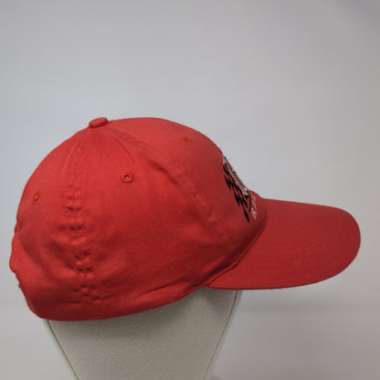 Bud Racing Snapback Hat Red One Size Adjustable Embroidered 6 Panel Spike Sports