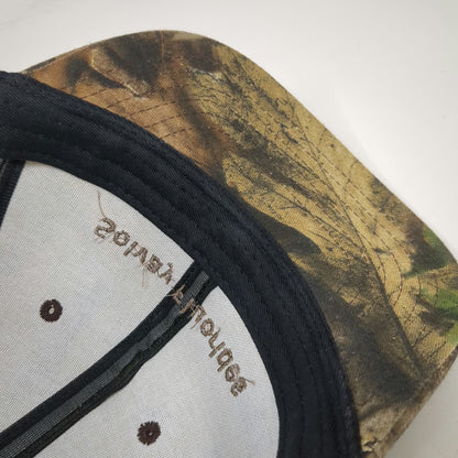 Snapback Brown Green One Size Camo Solvay Fluorides American Flag Hunting Hat