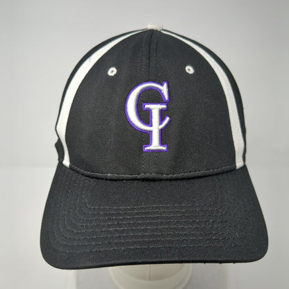 CI Fitted Hat Black Large Embroidered A-Flex Under Armour 6 Panel