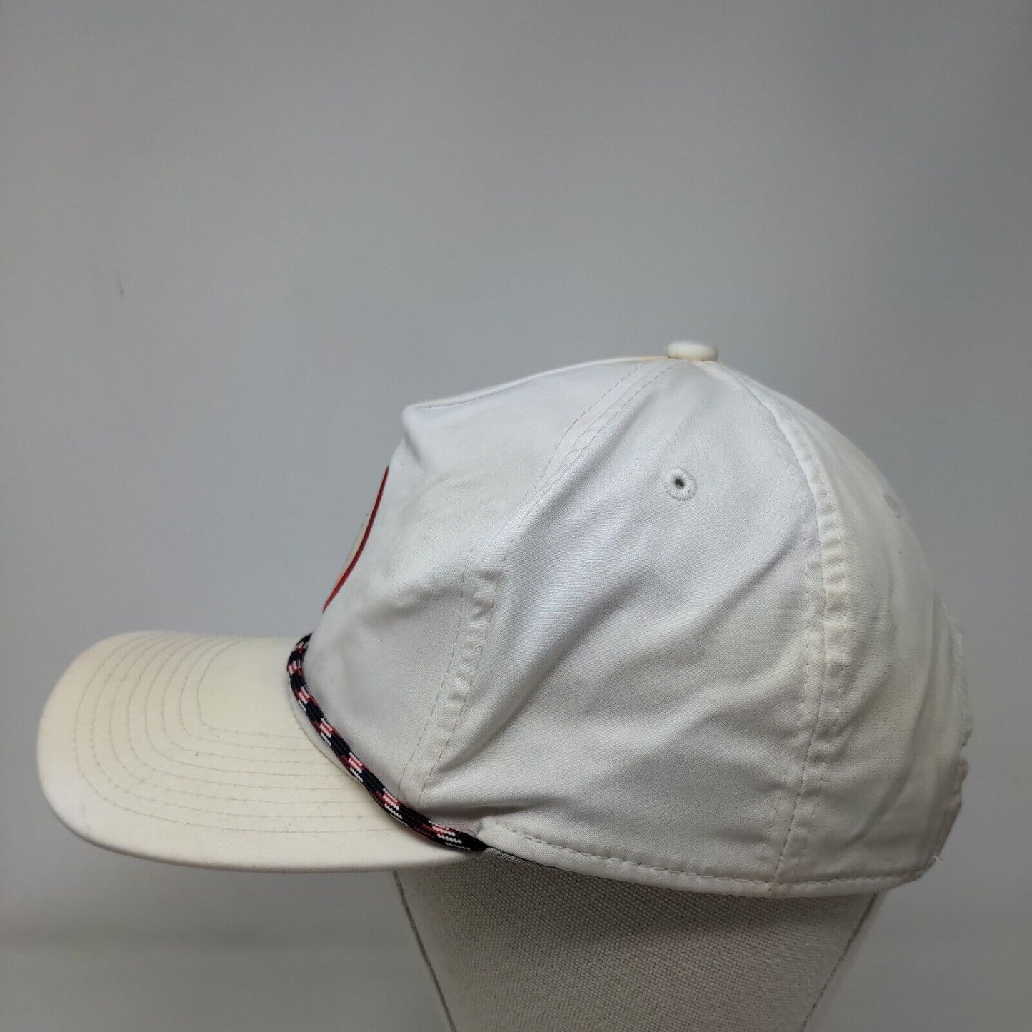 Seahorse Snapback Trucker Hat White OSFA Adjustable Embroidered Rope Imperial