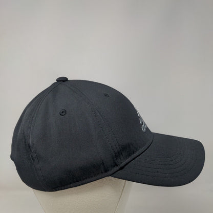 Adidas Strapback Hat Black One Size Adjustable Vented Holes 6 Panel