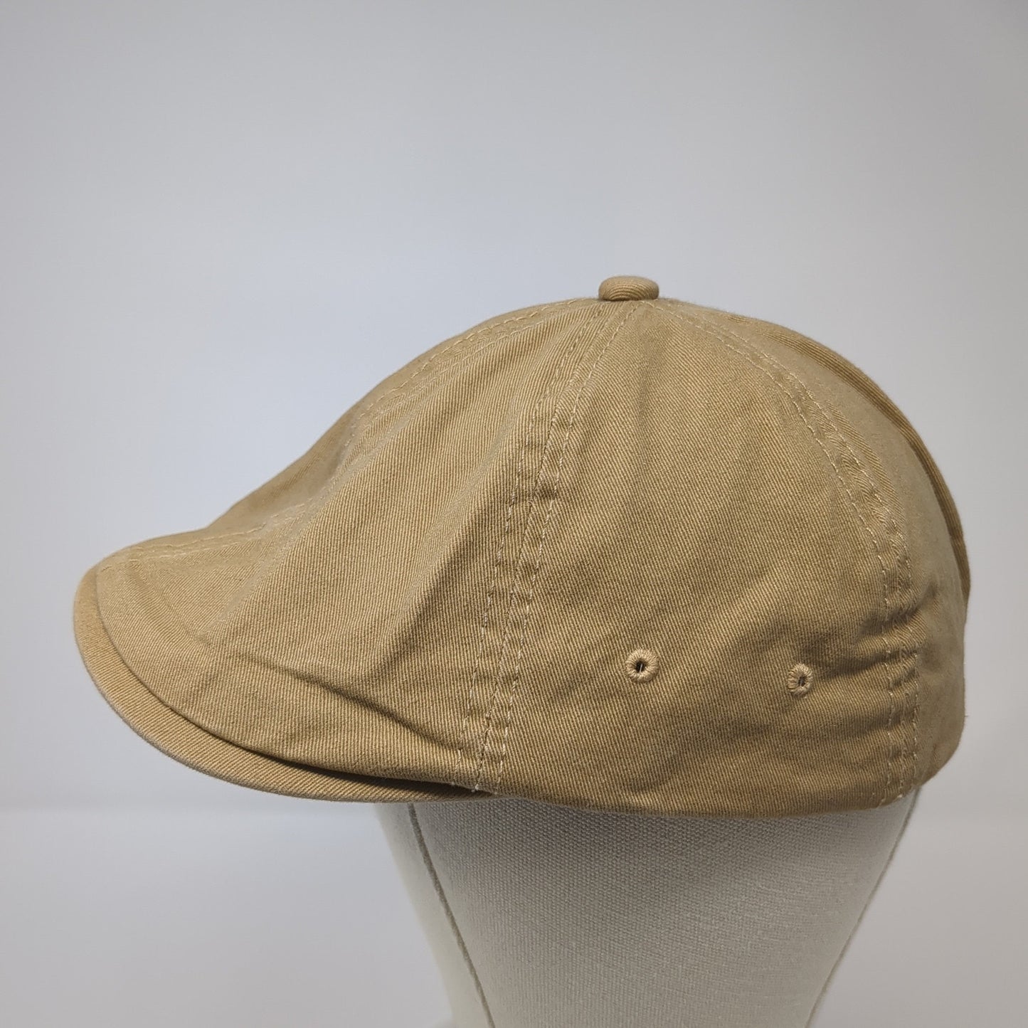 Voboom Newsboy Cap Brown One Size Stretch Lightweight Vented Holes Blank