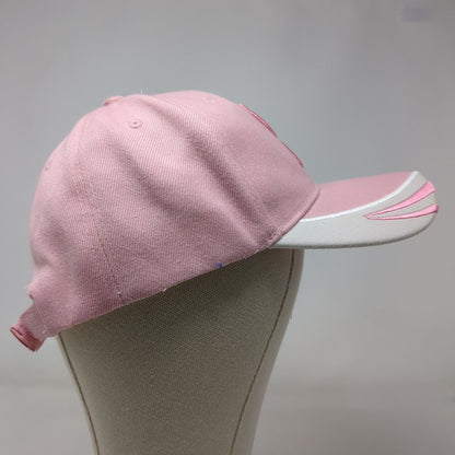 Pink Ribbon Strapback Hat Pink OSFM Embroidered Breast Cancer Awareness