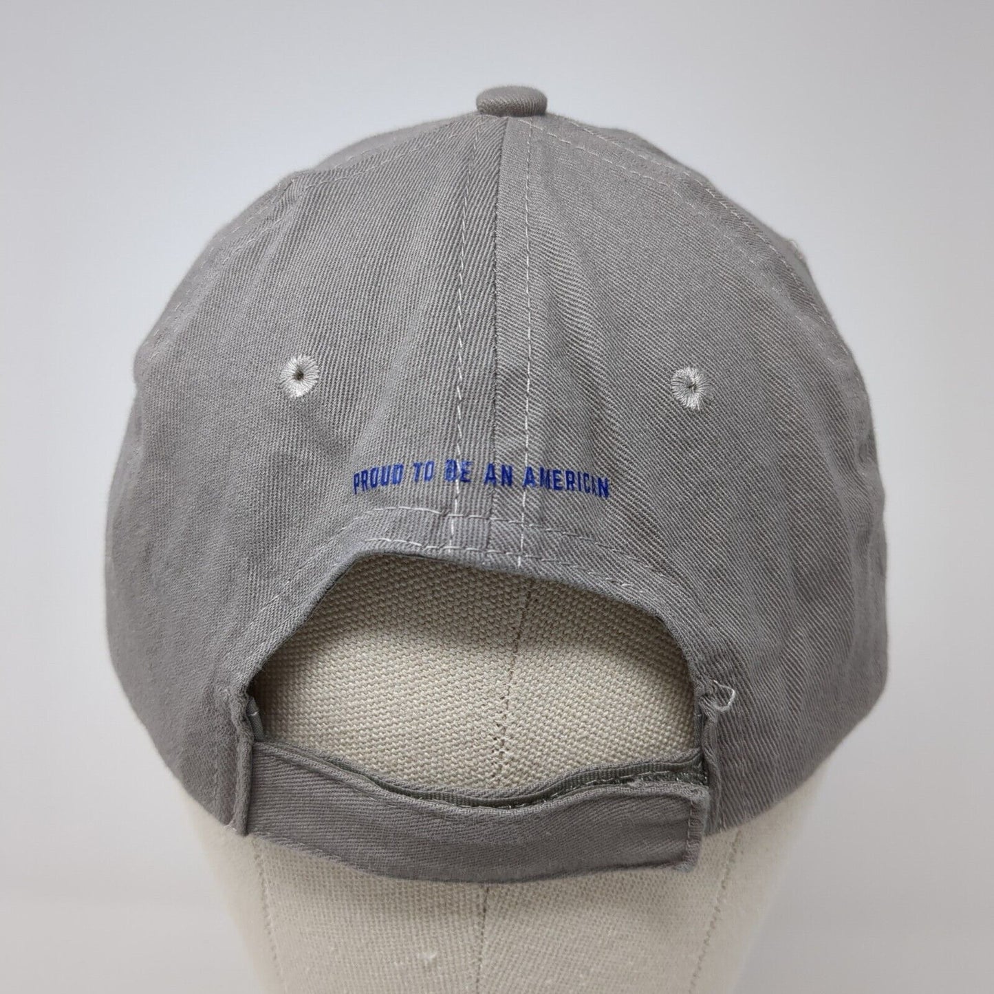 USA Strapback Hat Gray One Size Adjustable Proud To Be An American