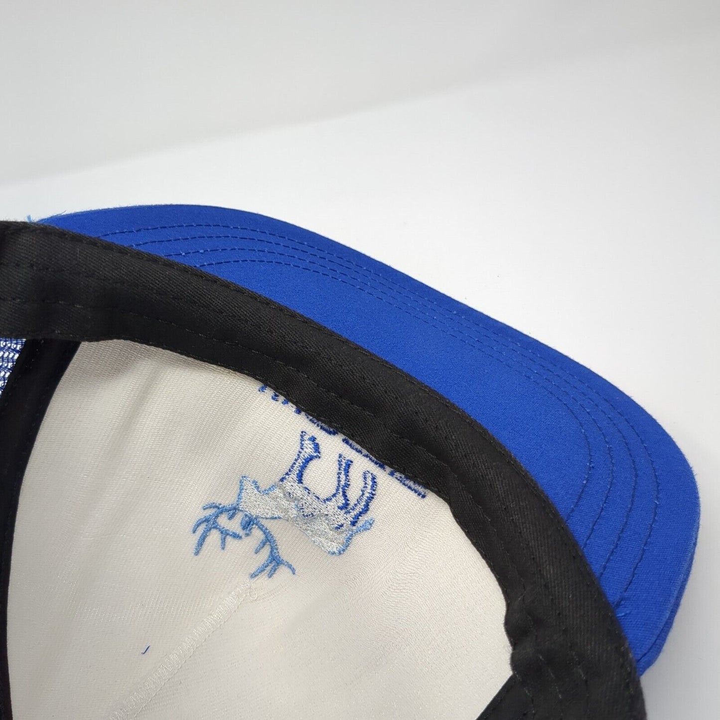 VOTE Elk Snapback Trucker Hat Blue One Size Adjustable Embroidered Mesh Back