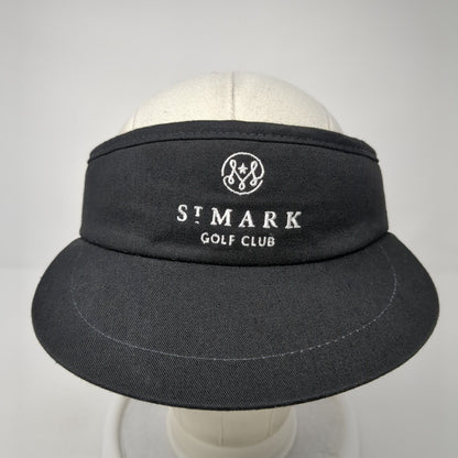 St. Mark Golf Club Slideback Sun Visor Hat Black One Size Adjustable