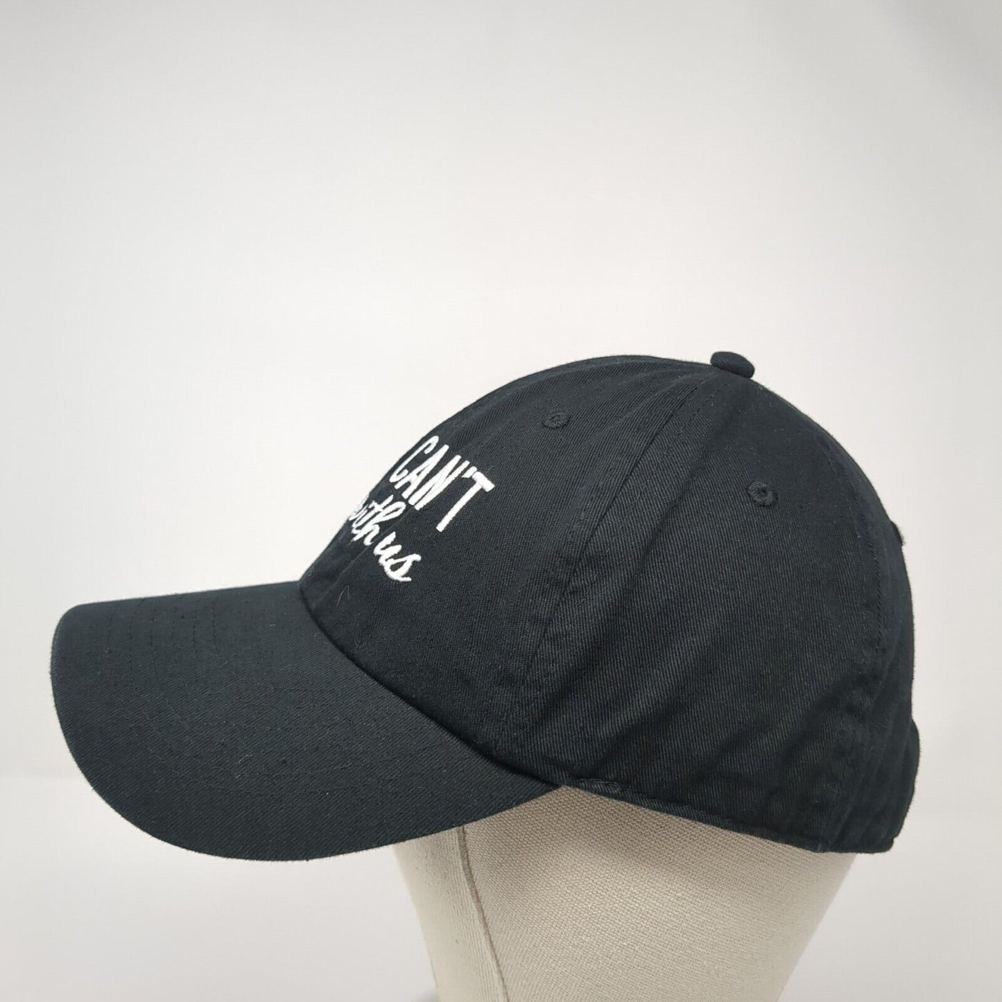 You Can't Sip With Us Slideback Baseball Cap Black One Size Adjustable Express