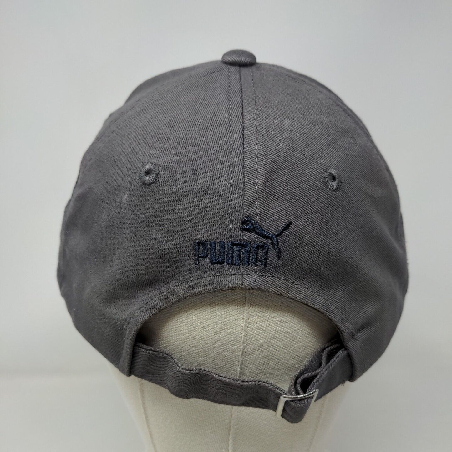 Puma Slideback Hat Gray One Size Embroidered Logo Adjustable 6 Panel