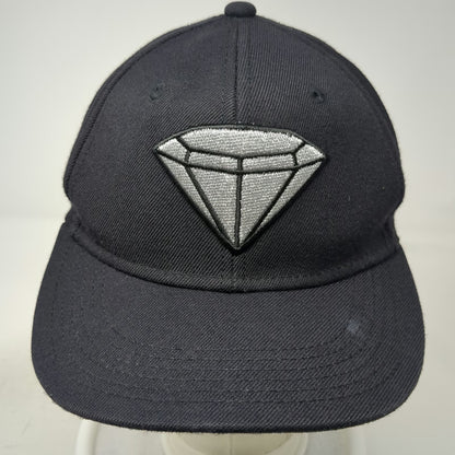 Finish Line Athletics Baseball Cap Black 7 1/4 Diamond Logo Fitted Wool Blend