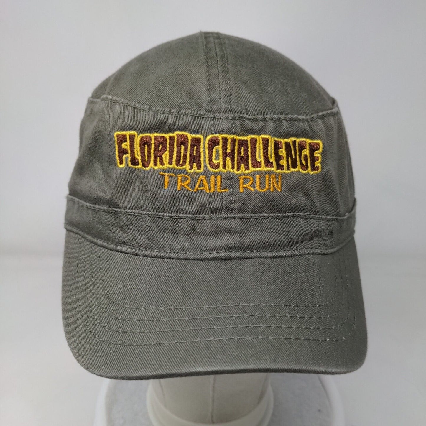 Florida Challenge Trail Run Cadet Army Cap Green OSFA Embroidered Hit Wear