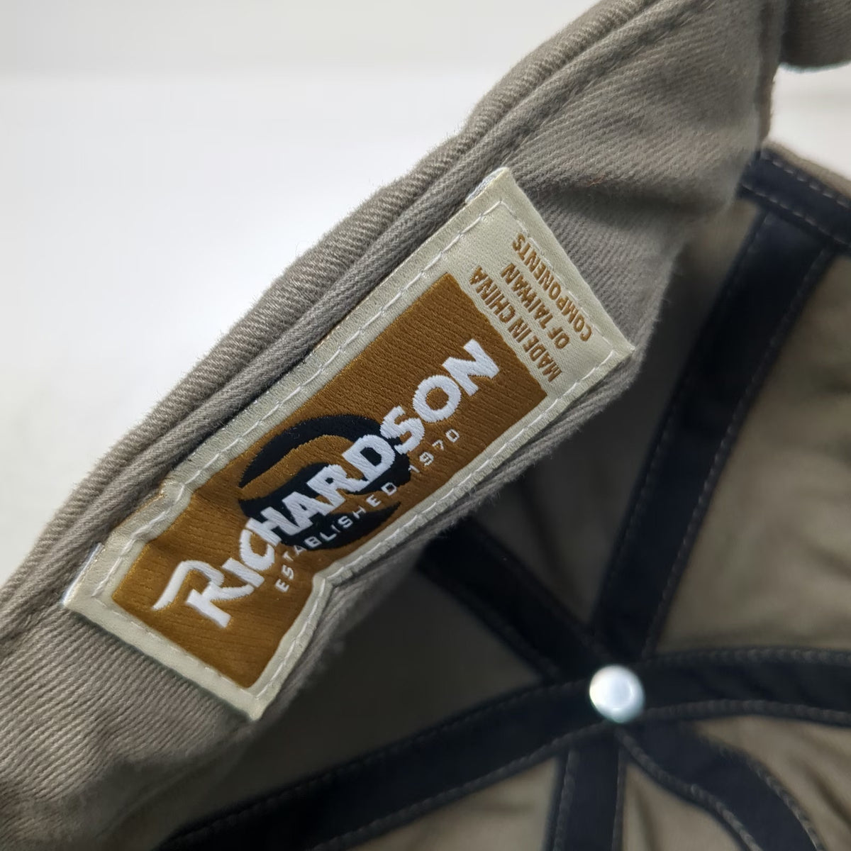 Richardson Baseball Cap Brown Black One Size iPAK Idaho Cotton Slideback Hat