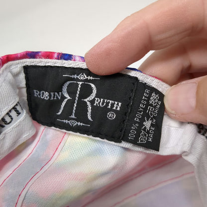 Robin Ruth Alaska Tie Dye Baseball Cap Pink Blue OSFM Strapback Embroidered Hat