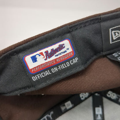 New Era San Diego Padres MLB Baseball Cap Brown 7 1/8 Fitted 59FIFTY OnField Hat