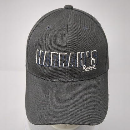 Harrah's Reno Strapback Hat Gray One Size Adjustable Embroidered 6 Panel