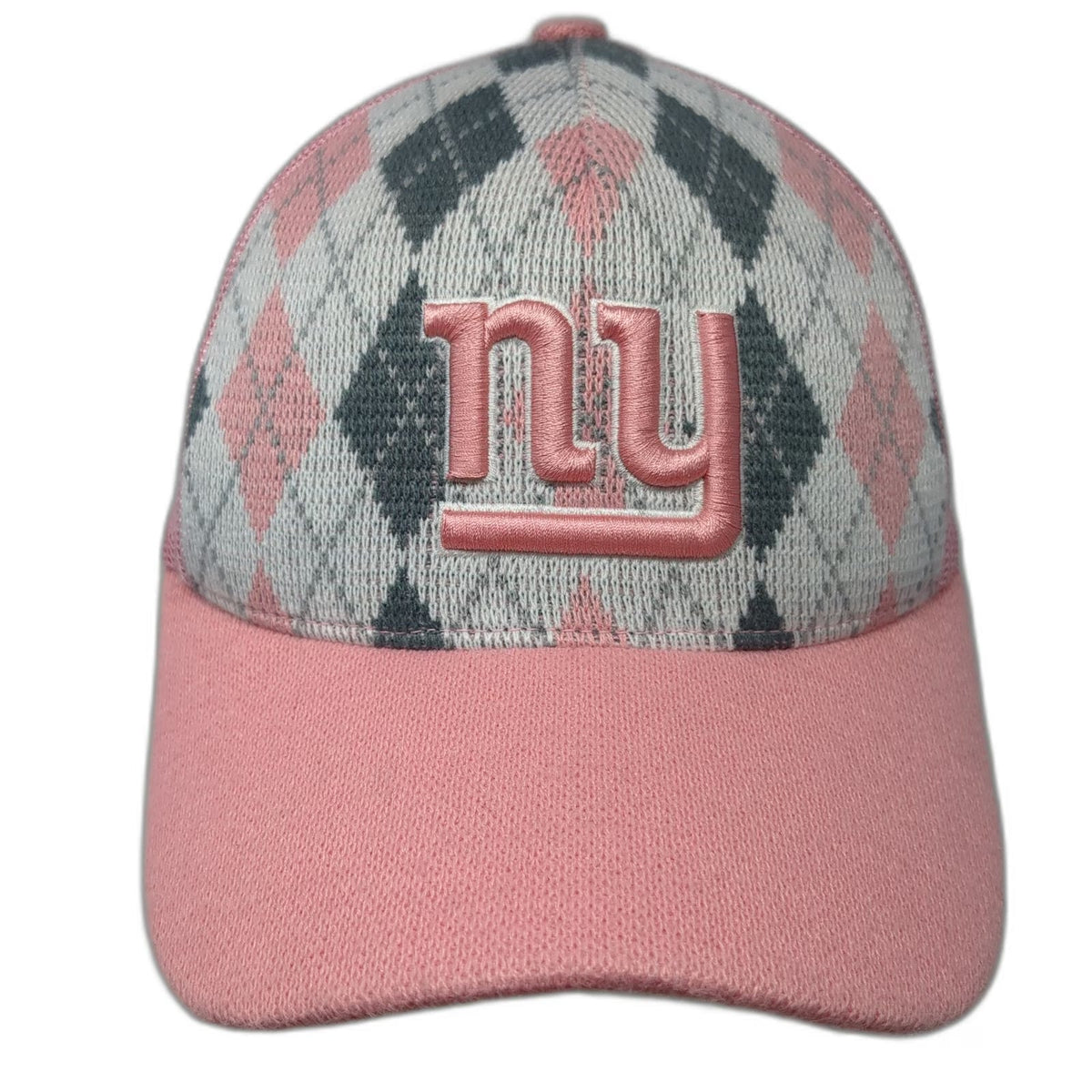 Reebok Trucker Hat Pink One Size New York Giants Argyle NFL Mesh Snapback
