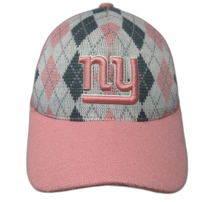 Reebok Trucker Hat Pink One Size New York Giants Argyle NFL Mesh Snapback