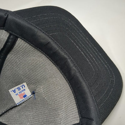 Gus Paulos Chevrolet Geo Black OS Trucker Snapback Hat Made USA Car Vintage