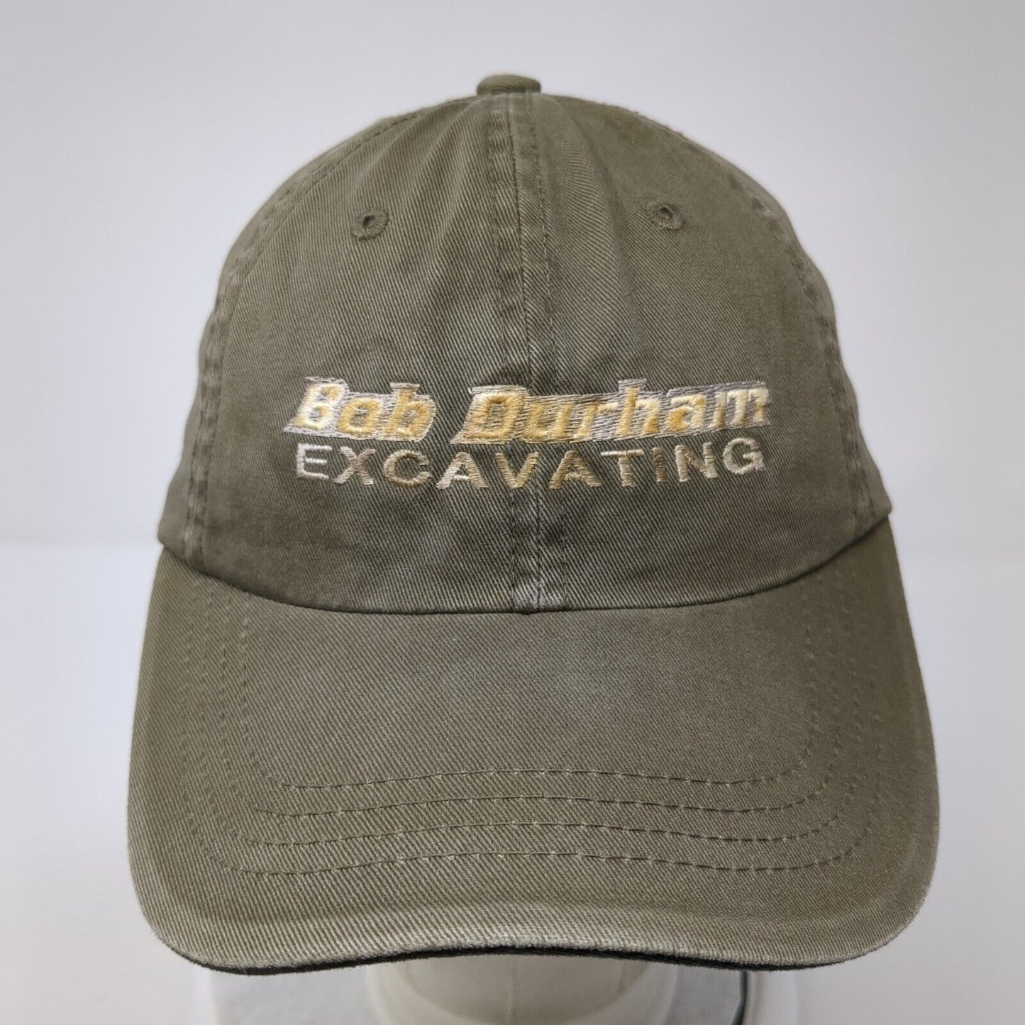 Bob Durham Excavating Strapback Hat Brown One Size Port Authority