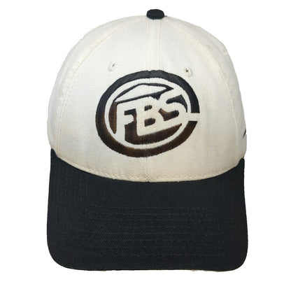 Baseball Cap White Black One Size FBS Home of FBI Joist Made in USA Slideback
