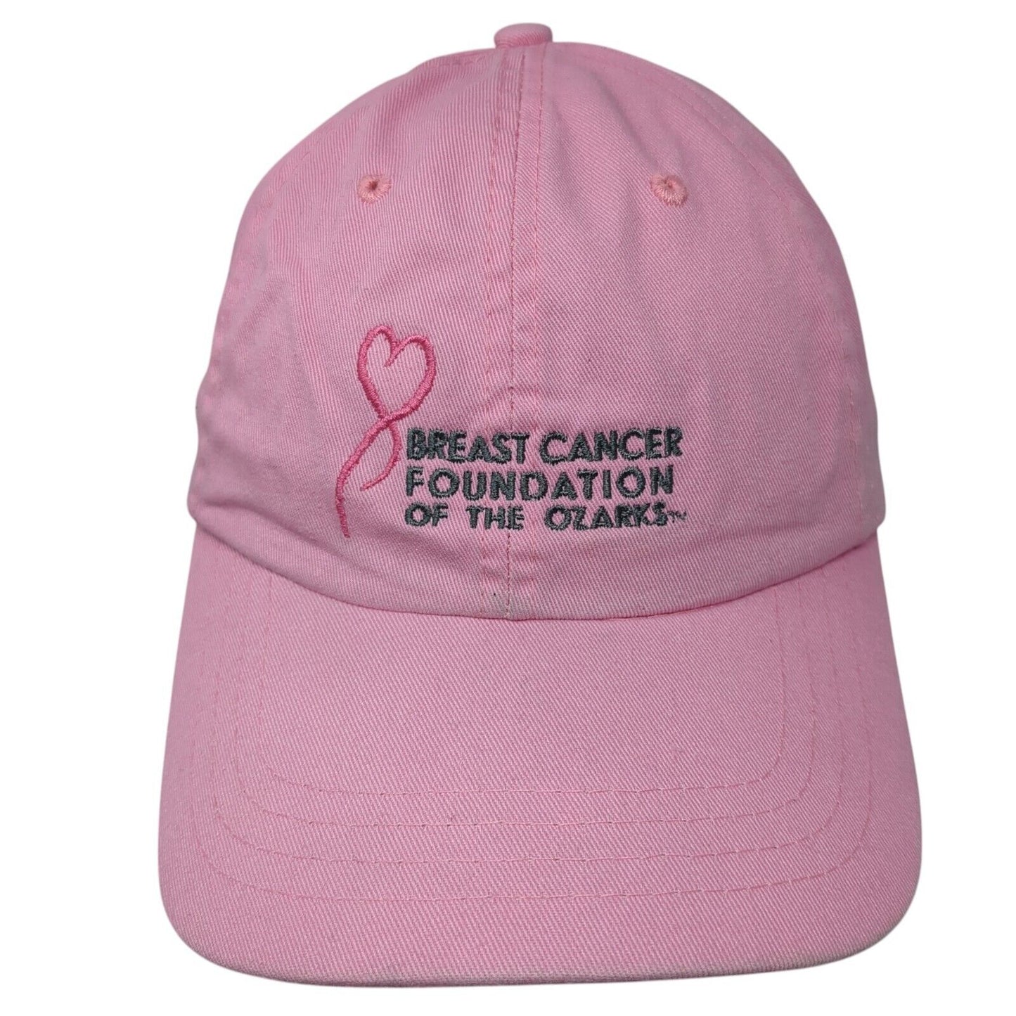 Breast Cancer Foundation of The Ozarks Strapback Hat Pink One Size Adjustable
