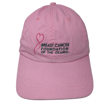 Breast Cancer Foundation of The Ozarks Strapback Hat Pink One Size Adjustable